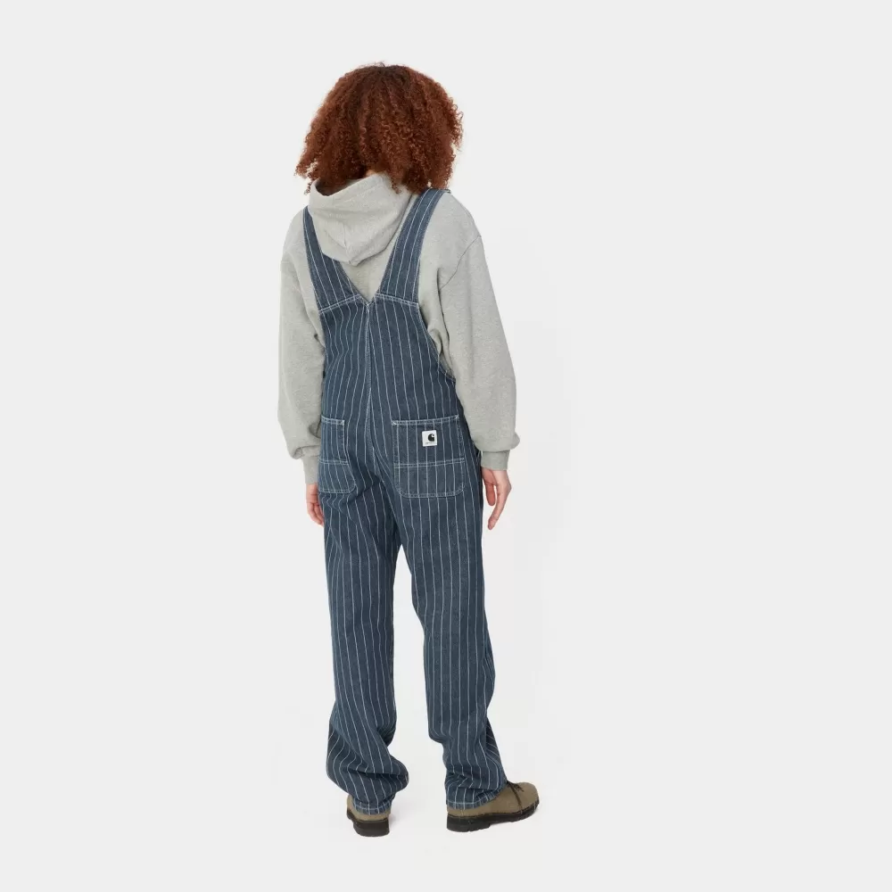 Hot Overall Met Orlean-Streep Voor Dames, Recht | Blauw/Wit (Steengewassen) Vrouwen Overalls