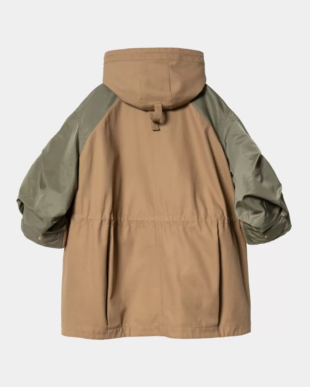 Best Sale Sacai X Duck X Nylon Twill-Jas Voor Dames | Beige/Kaki Vrouwen Jassen
