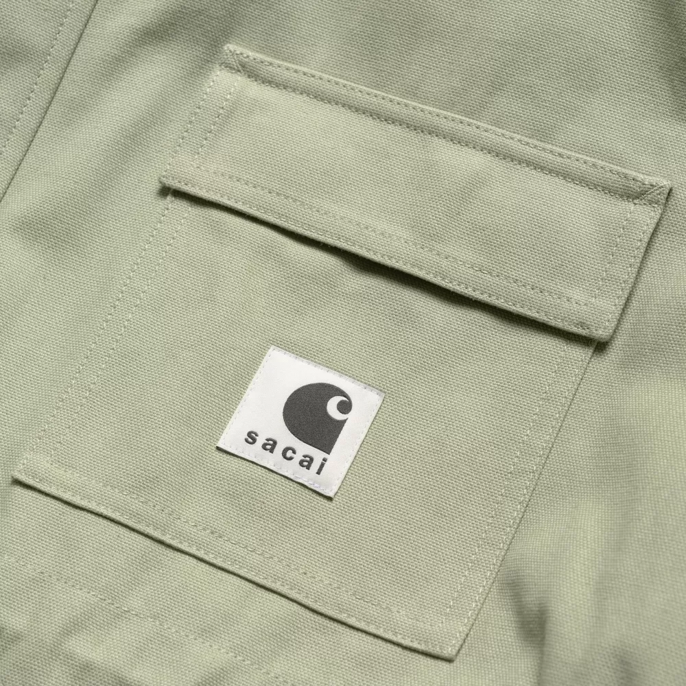 Online Sacai X Duck X Nylon Twill-Jas Voor Dames | Lichtgroen / Lichtkaki Vrouwen Jassen