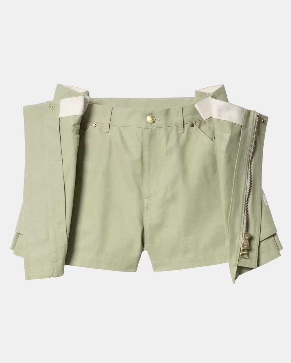 Fashion Sacai X Duckshort Voor Dames | Licht Groen Vrouwen Korte Broek