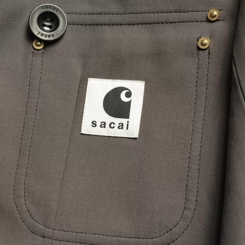 Sale Sacai X Suiting Bonding-Jack Voor Dames | Taupe Vrouwen Jassen