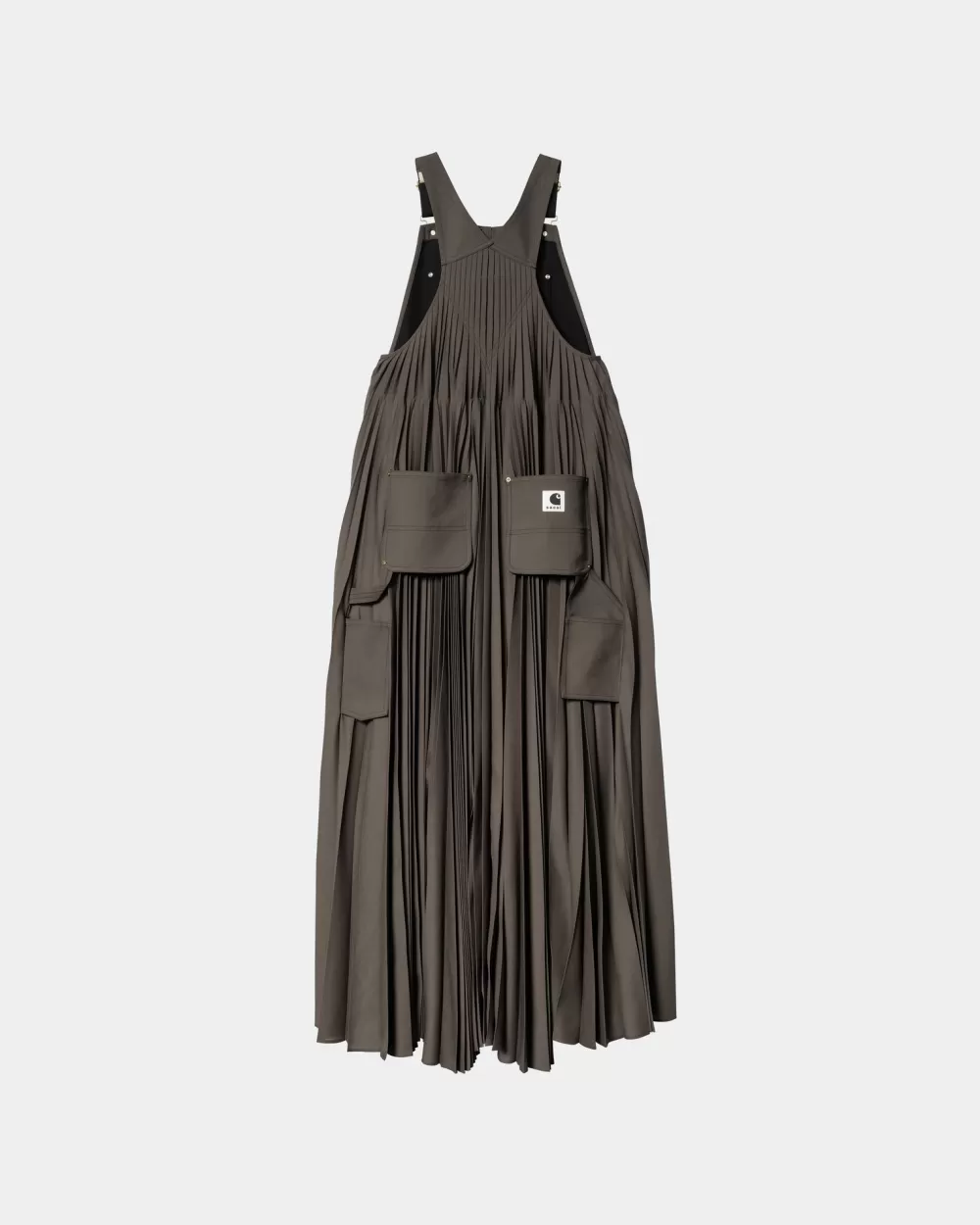 Outlet Sacai X Suiting Bonding-Jurk Voor Dames | Taupe Vrouwen Jurken En Rokken